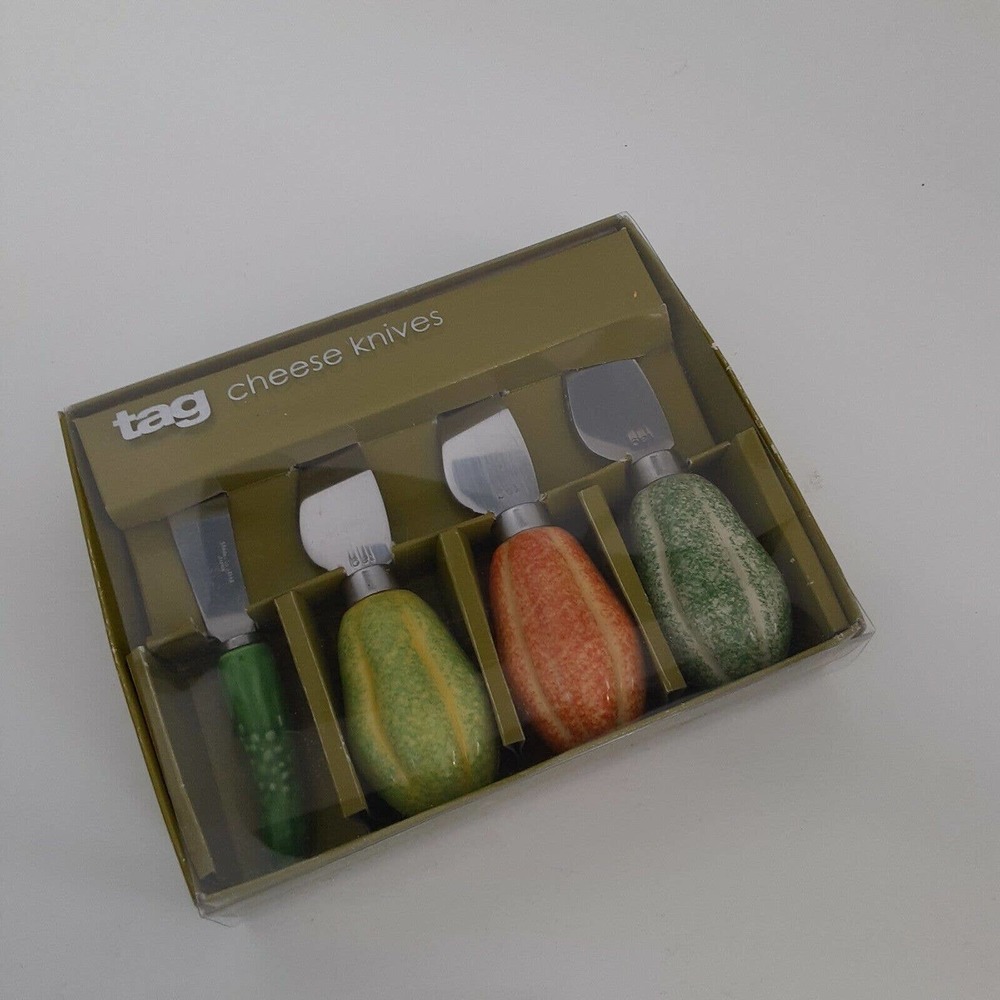 Tag Cheese Cutter Knife Set of 4 Summer Get-Togethers New